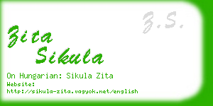 zita sikula business card